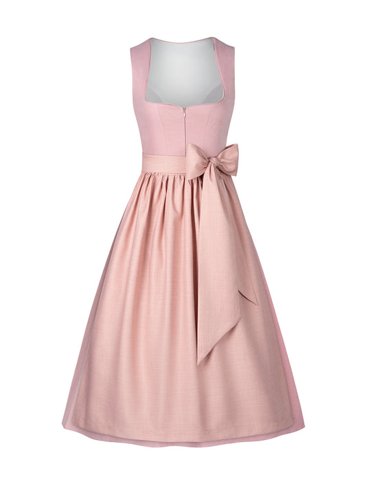 Damen Dirndl Fabia in Rosa – Herz-Ausschnitt