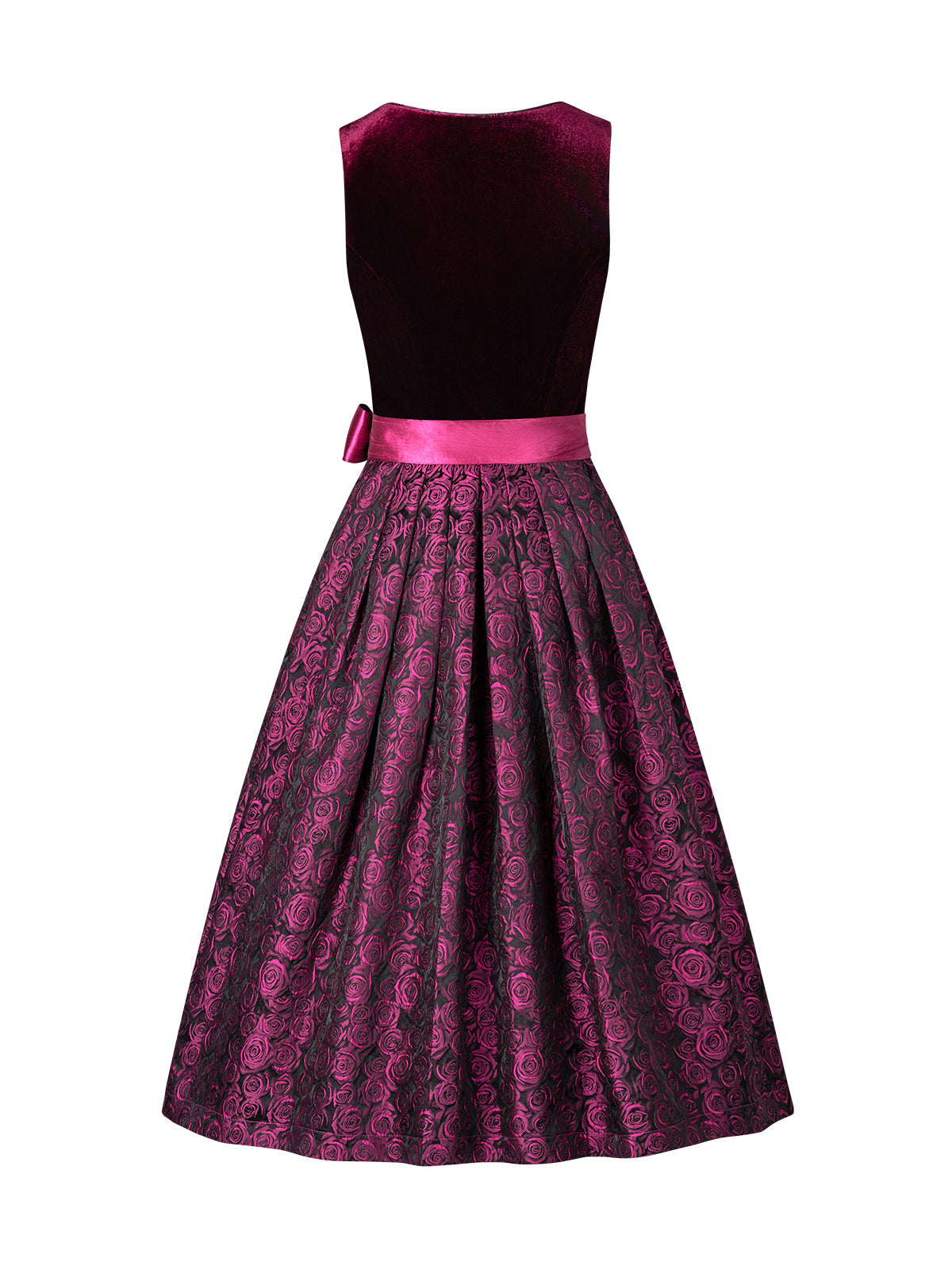 Dirndl Klara in Rosa mit Gerader Ausschnitt