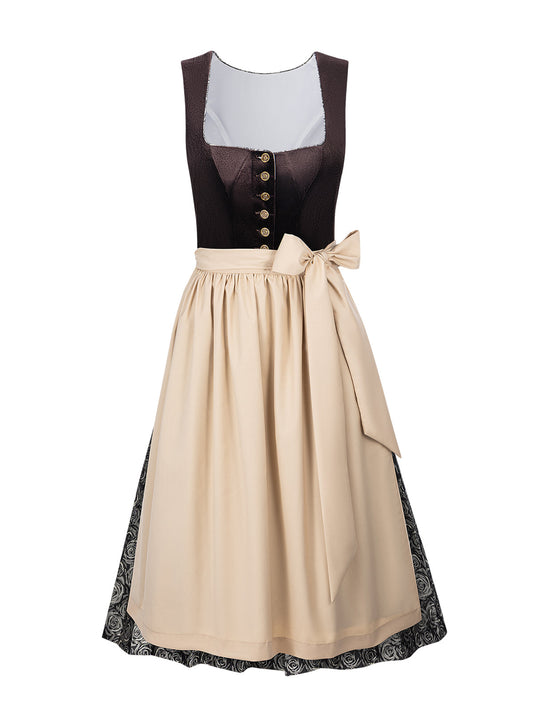 Nicole Dirndl im klassischen Trachtenstil – Braun