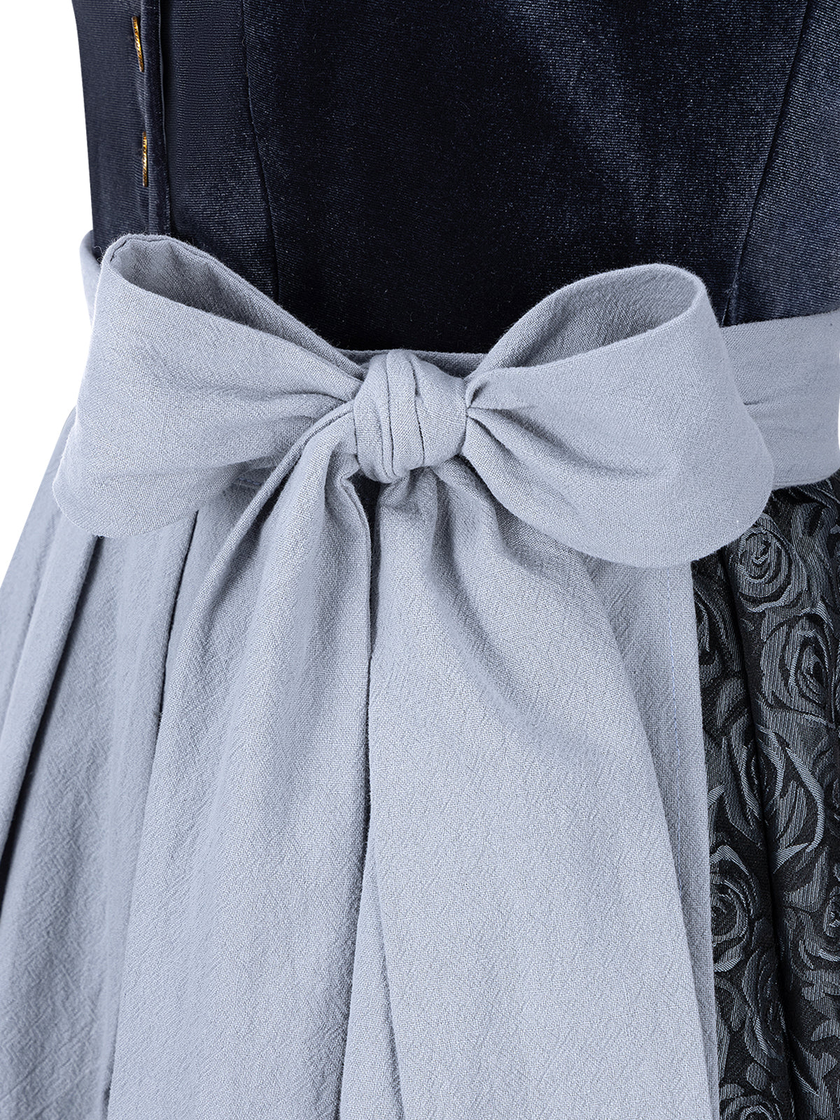 Damen Dirndl Nicole in Blau – Gerader Ausschnitt