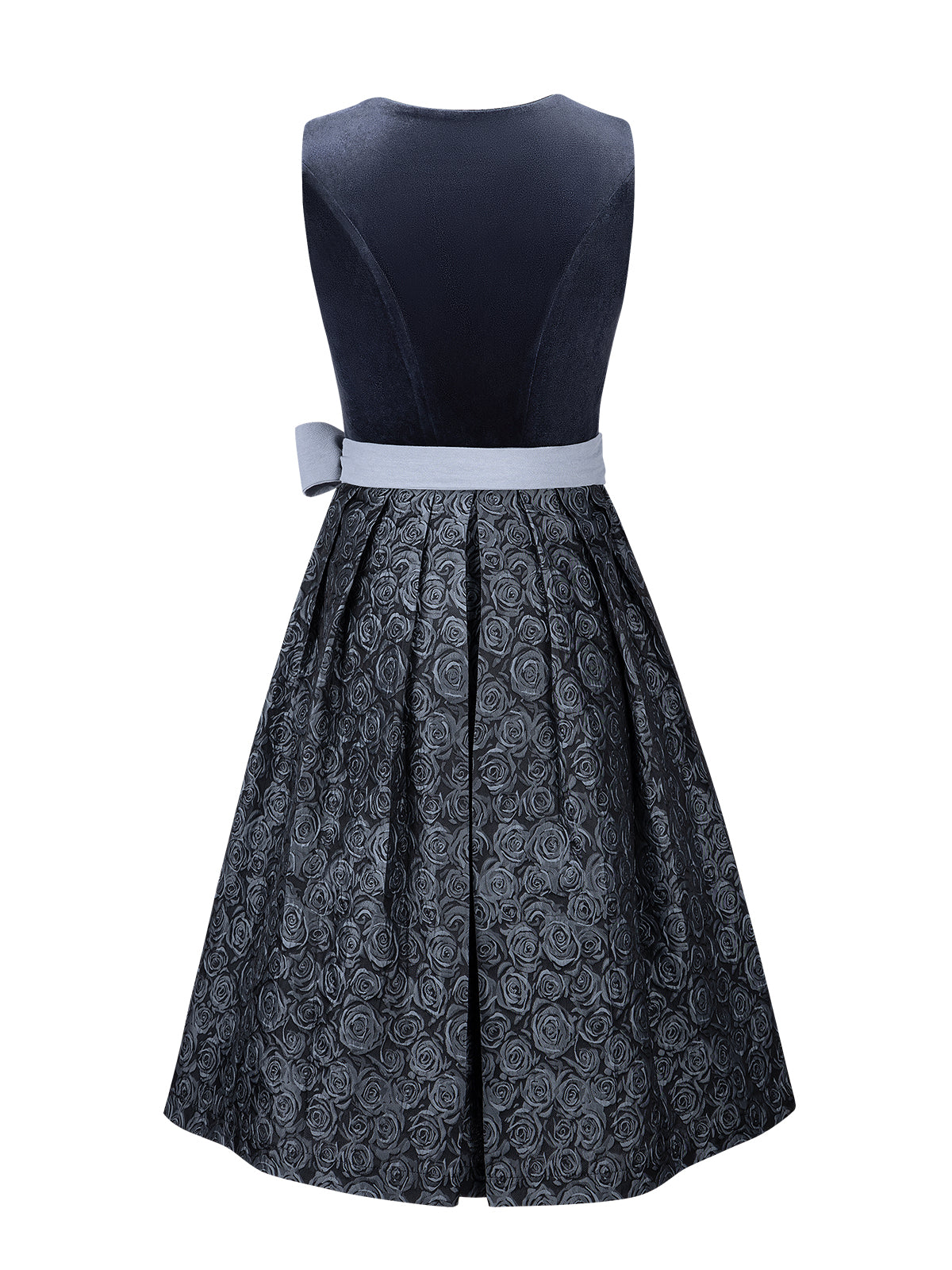 Damen Dirndl Nicole in Blau – Gerader Ausschnitt