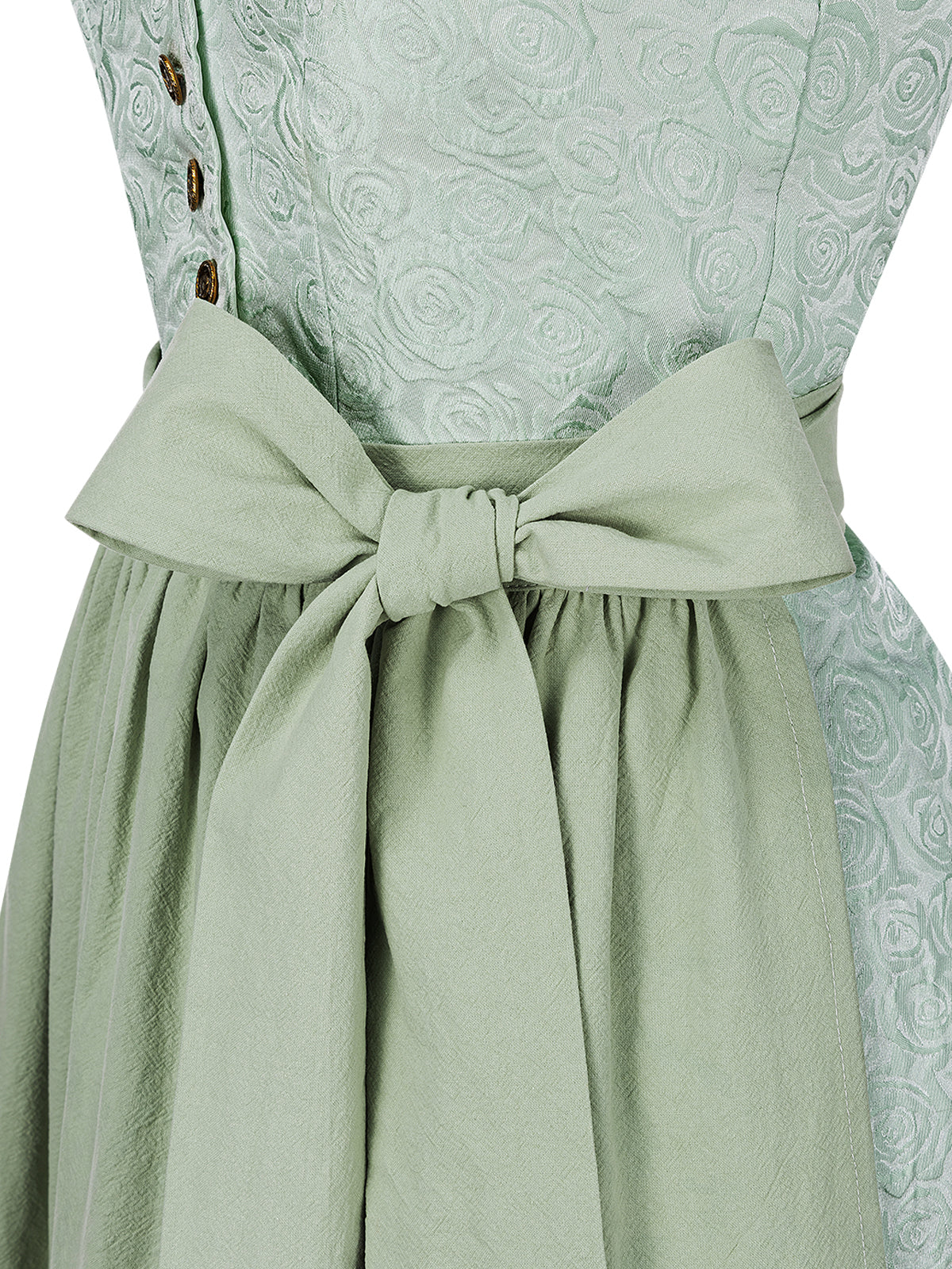 Nadine | Traditionelles Dirndl | Grün | Gerader Ausschnitt