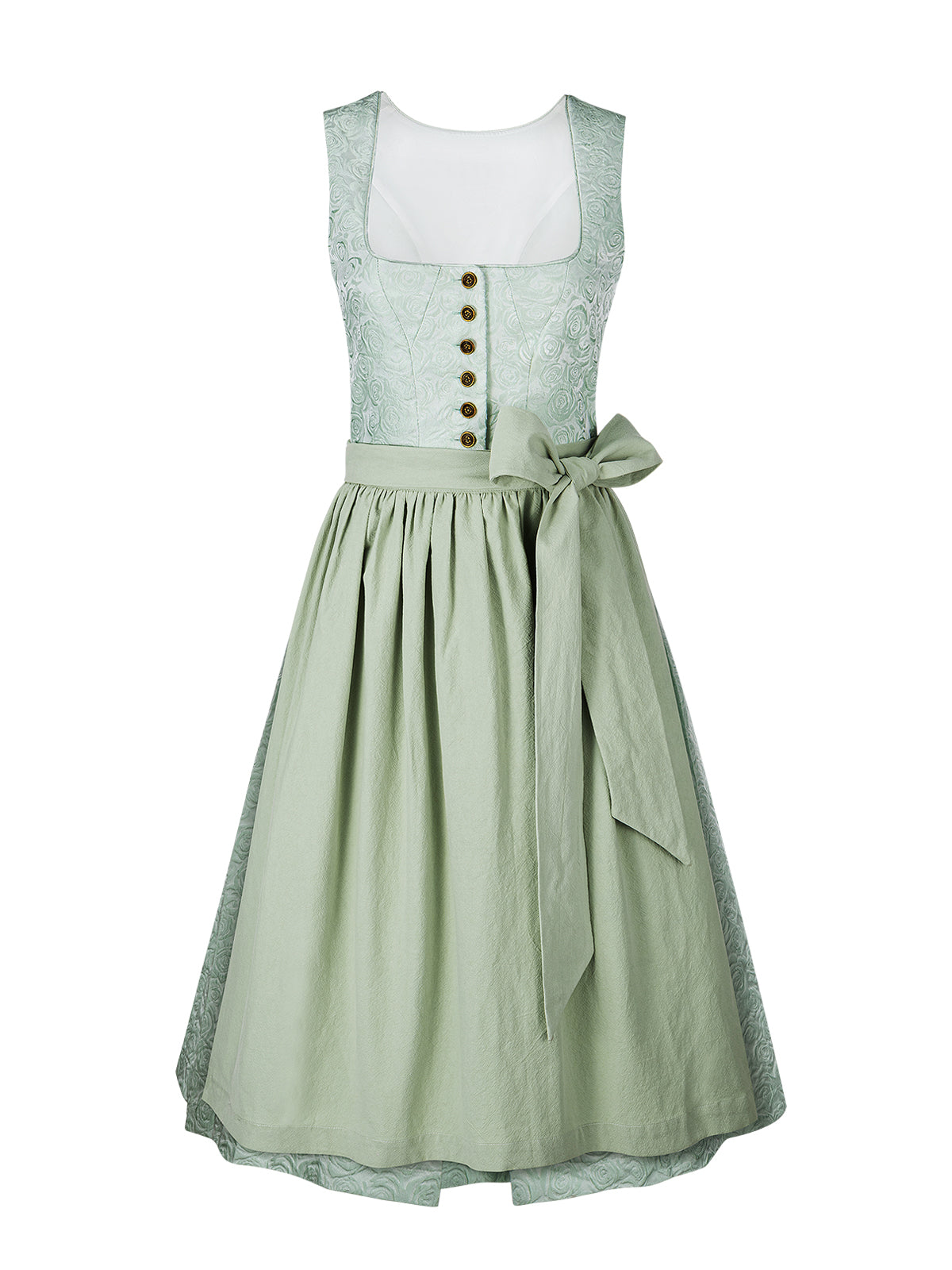 Nadine | Traditionelles Dirndl | Grün | Gerader Ausschnitt