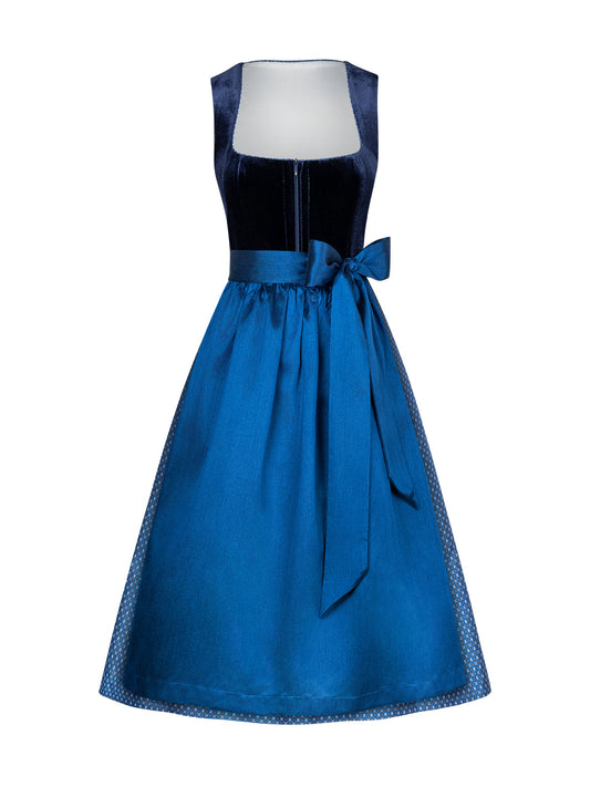 Trachten-Dirndl Leonie | Blau | Gerader Ausschnitt
