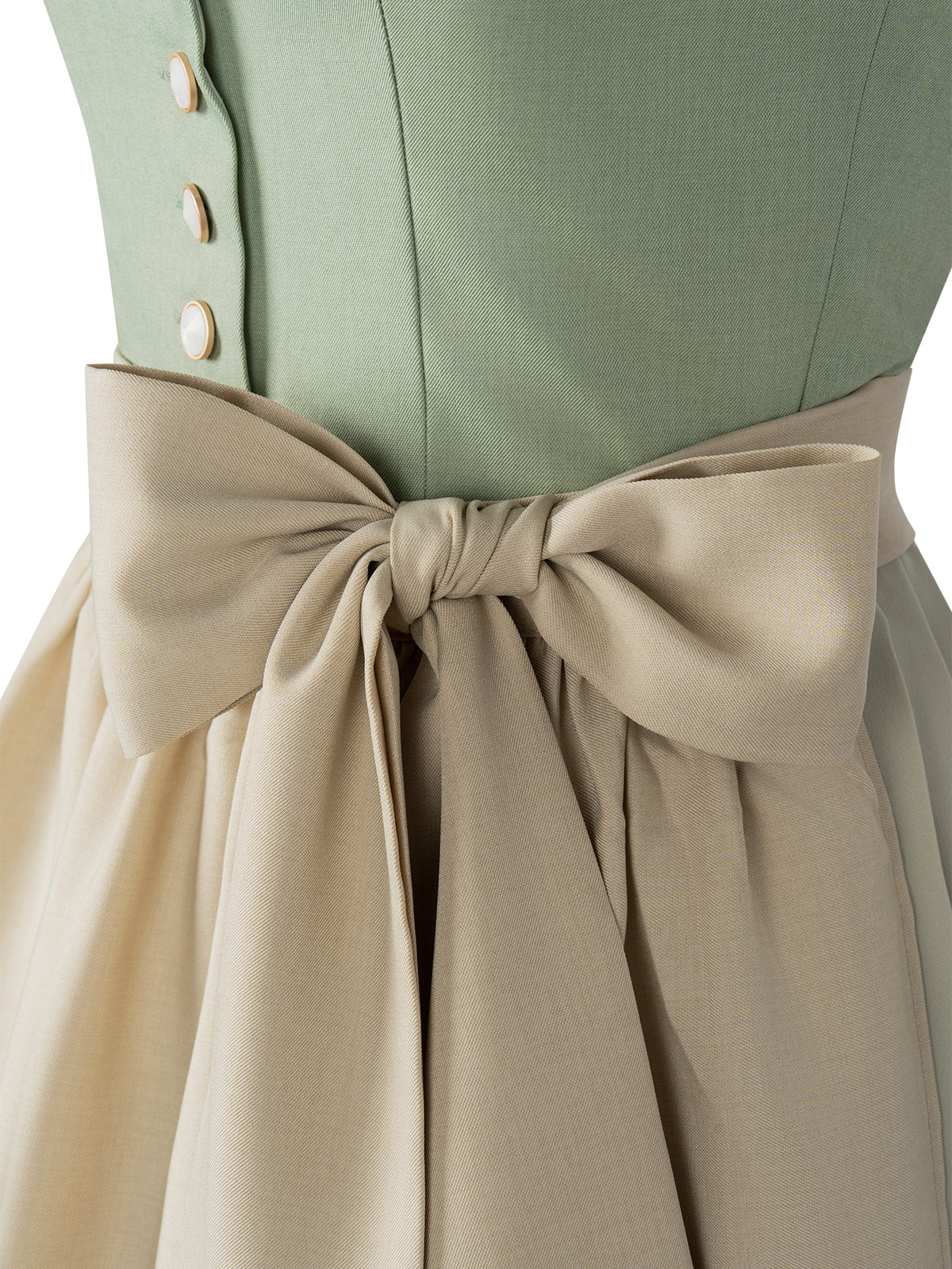 Oia | Traditionelles Dirndl | Grün | Gerader Ausschnitt