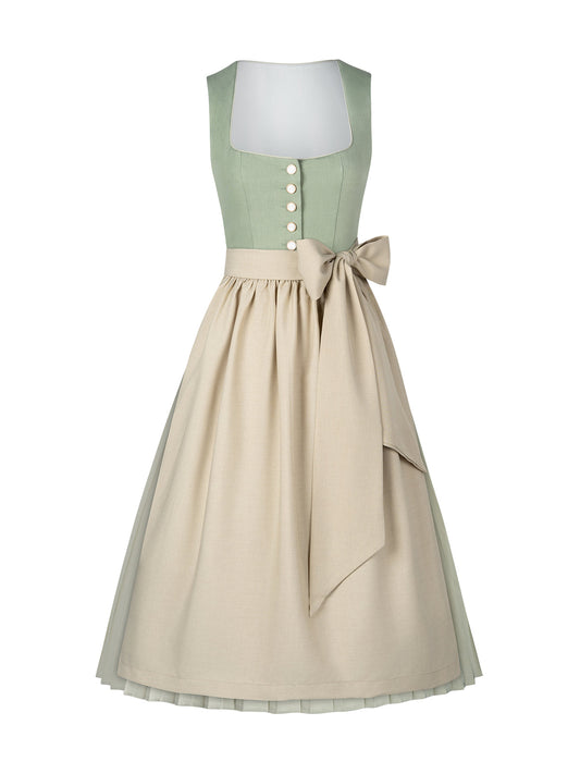 Oia | Traditionelles Dirndl | Grün | Gerader Ausschnitt
