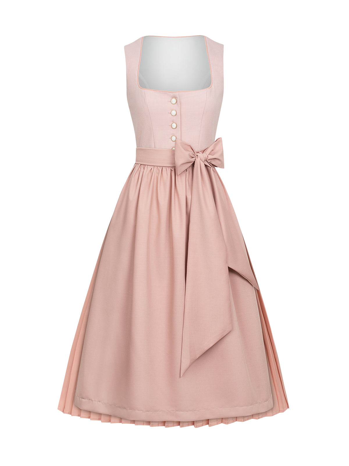 Damen Dirndl Kalia in Rosa – Gerader Ausschnitt