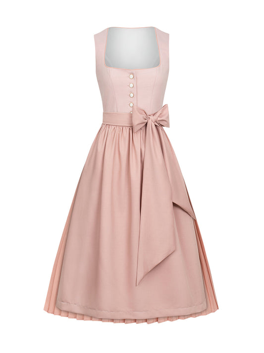 Damen Dirndl Kalia in Rosa – Gerader Ausschnitt