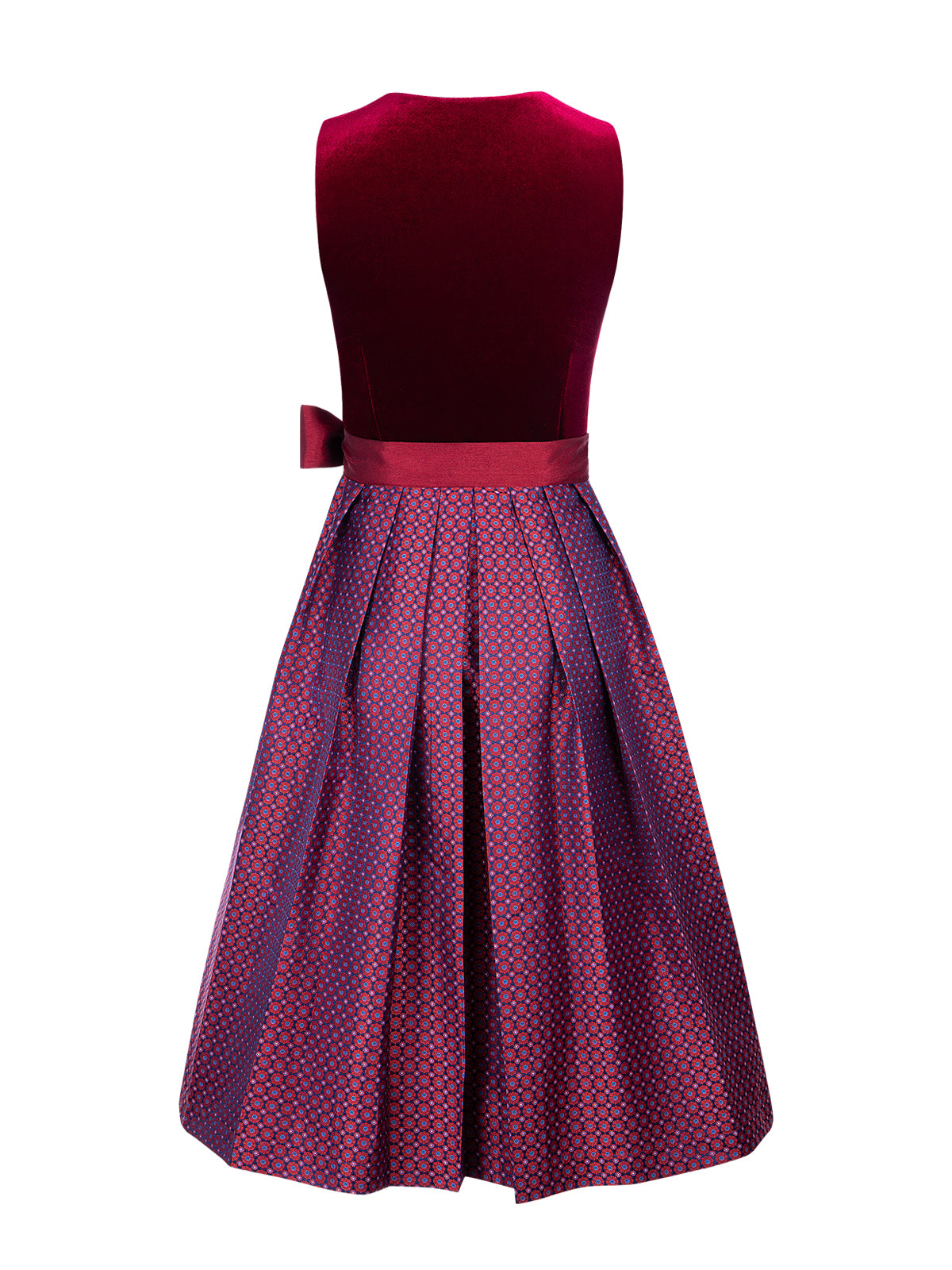 Dirndl Massia in Rot mit Gerader Ausschnitt