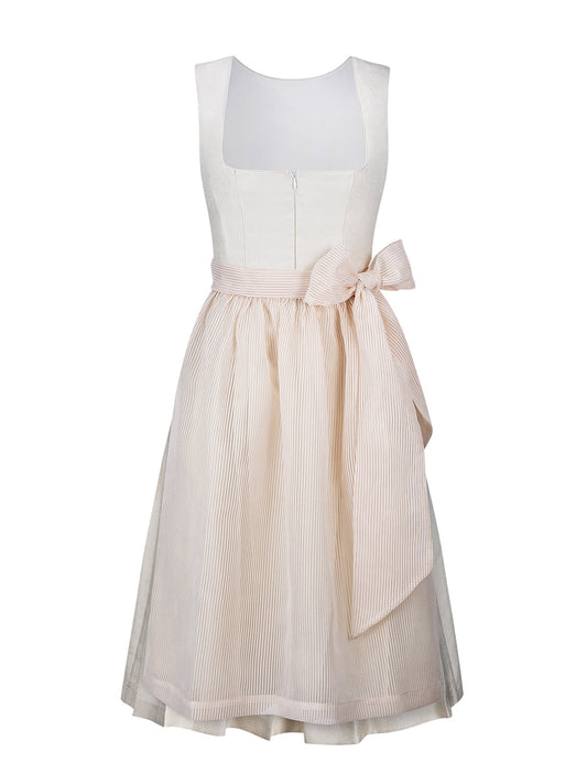 Trachten-Dirndl Weber | Beige | Gerader Ausschnitt