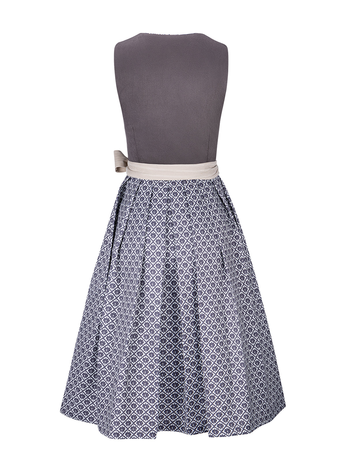 Maxima | Traditionelles Dirndl | Grau | Gerader Ausschnitt