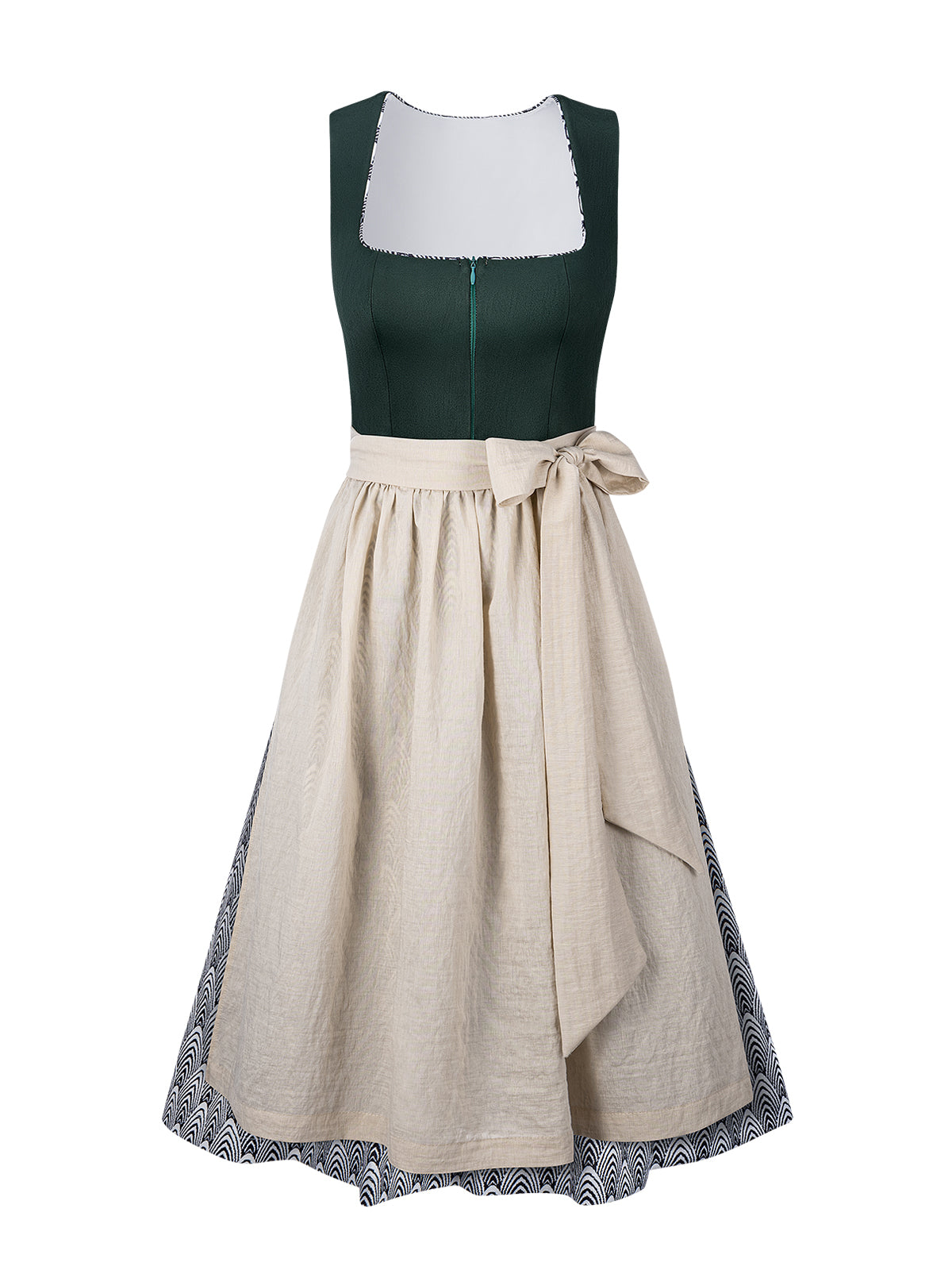 Trachten-Dirndl Veronika | Grün | Gerader Ausschnitt