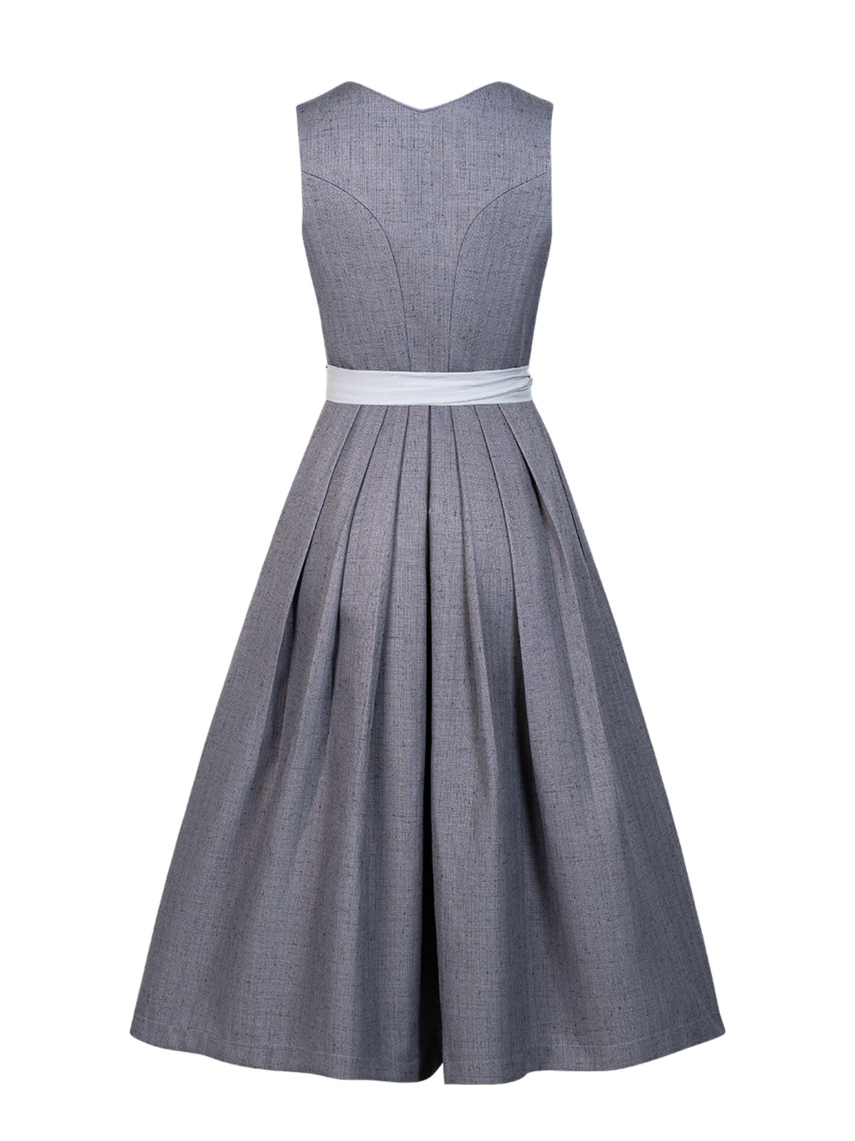 Damen Dirndl Amana in Grau – Herz-Ausschnitt