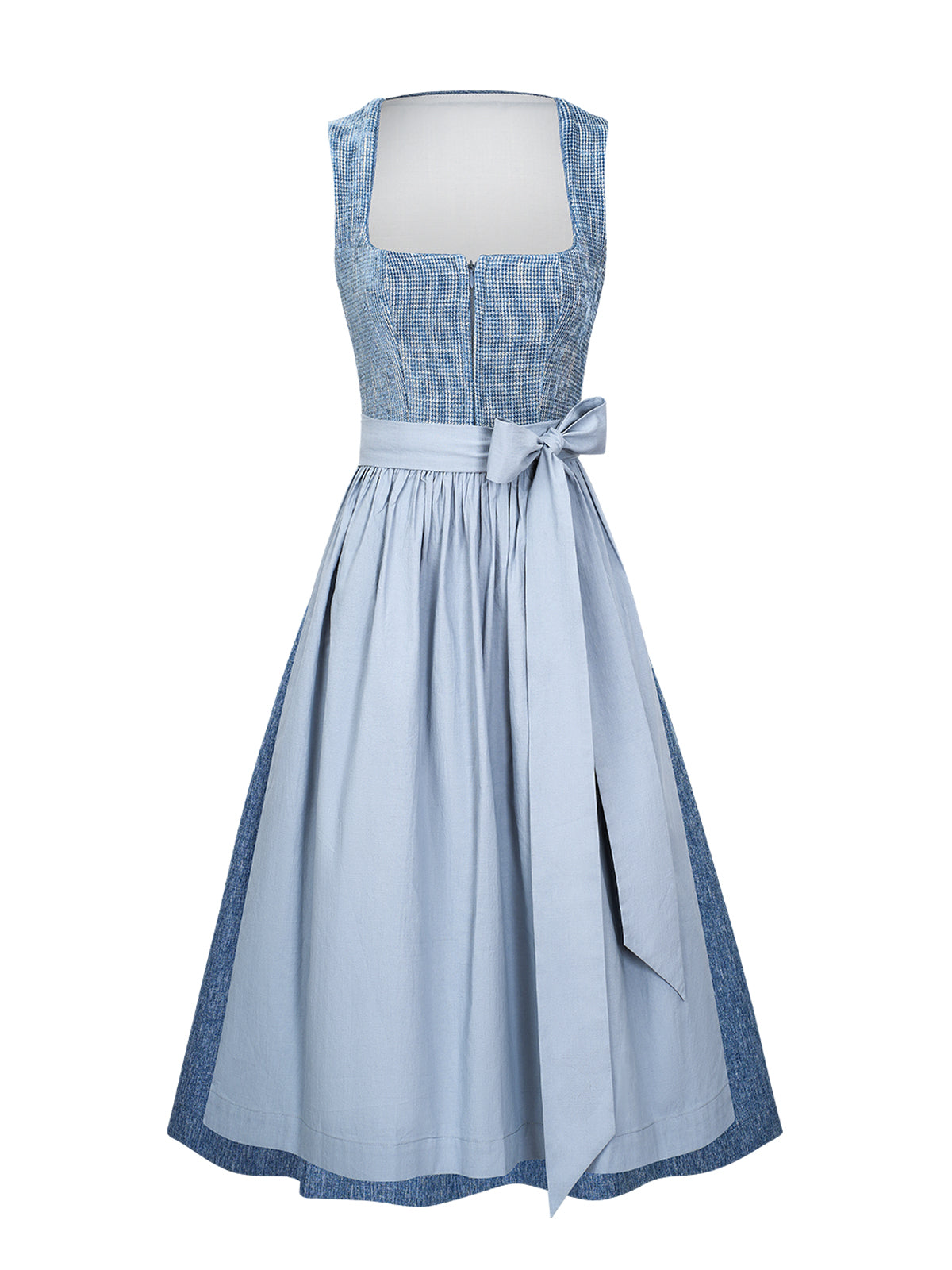 Trachten-Dirndl Caroline | Hellblau | Gerader Ausschnitt