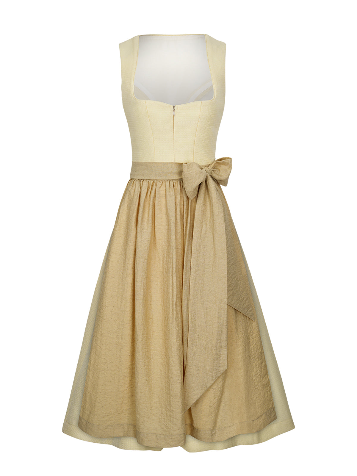 Dirndlkleid Camille – Gelb mit Einfarbig