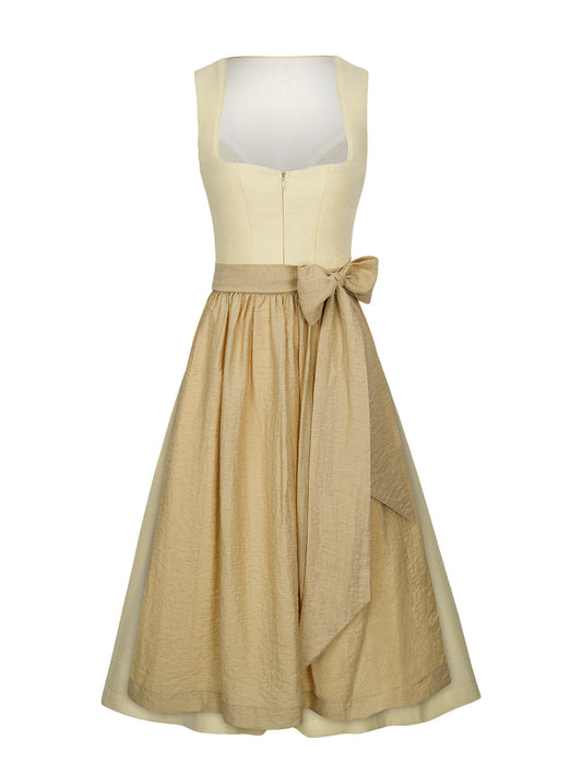 Dirndlkleid Camille – Gelb mit Einfarbig