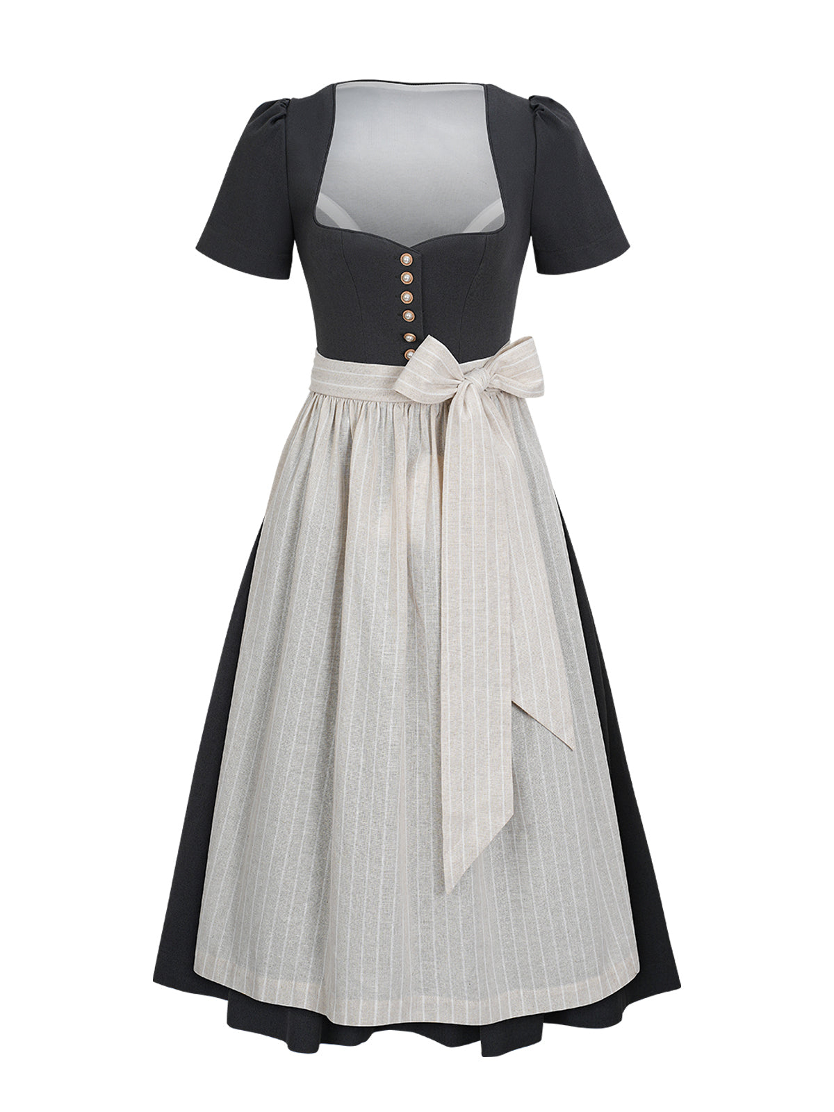 Ava Dirndl im klassischen Trachtenstil – Grau
