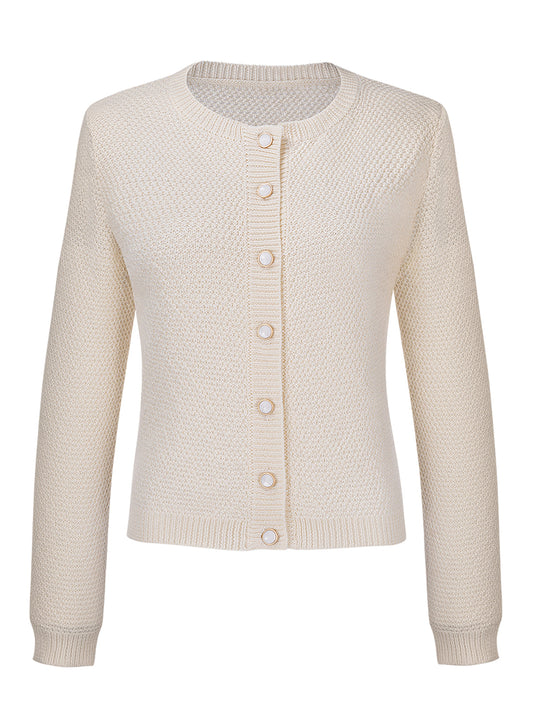 Strickjacke Amalia in Weiß für Damen