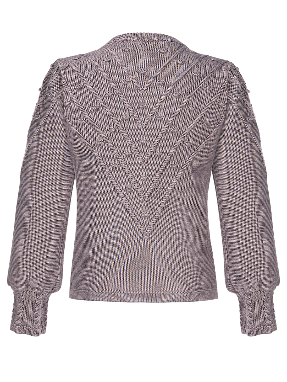 Renata – Trachten-Strickjacke in Grau