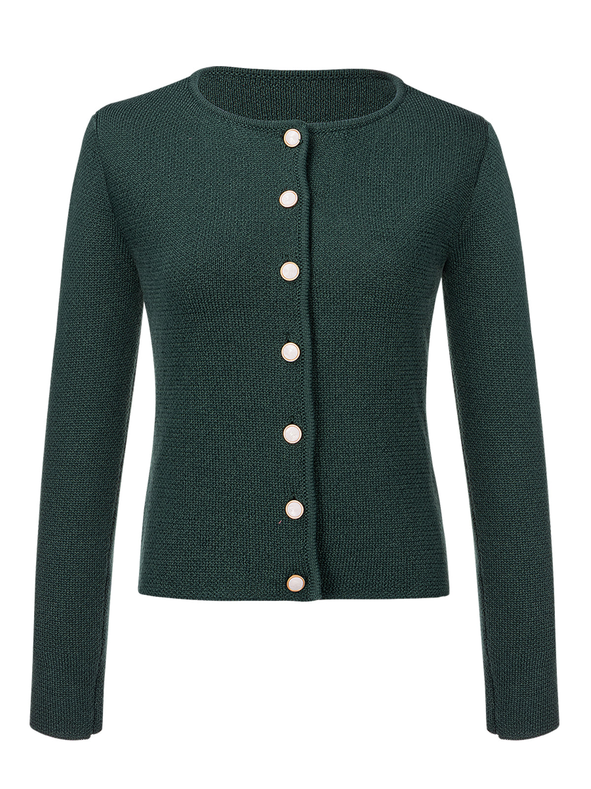 Klassische Trachtenjacke aus Strick – Mira – Dunkelgrün
