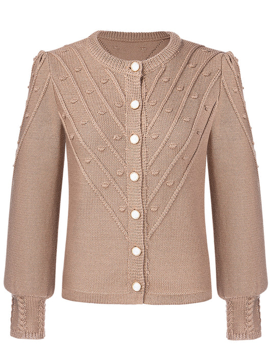 Damen Strickjacke Renata | Braun | Trachtenstil
