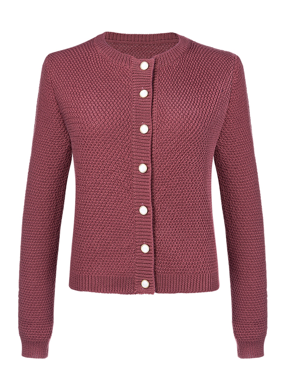 Amalia – Trachten-Strickjacke in Lila