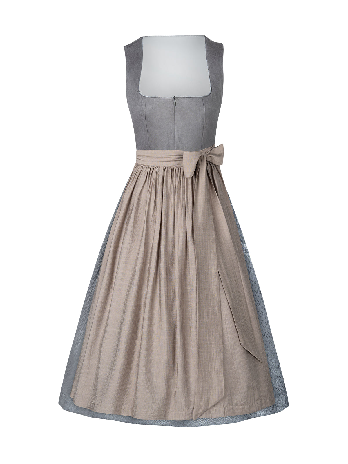 Trachten-Dirndl Wiga | Grau | Gerader Ausschnitt
