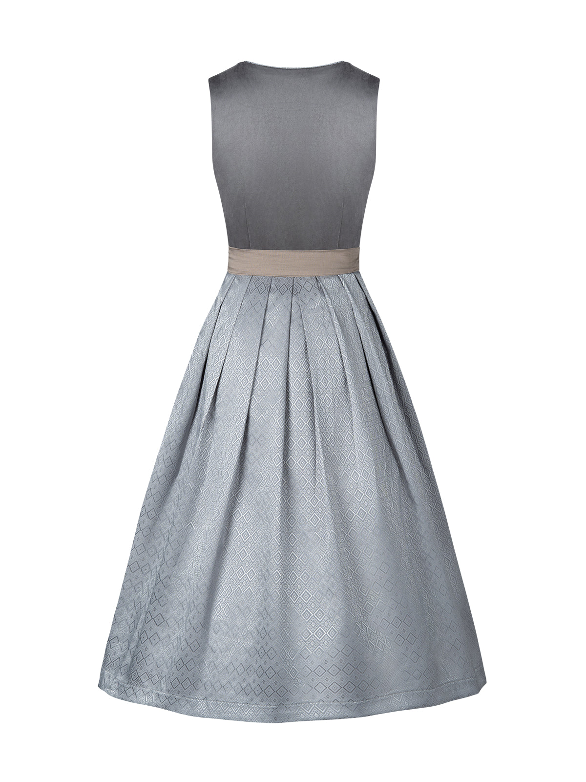 Trachten-Dirndl Wiga | Grau | Gerader Ausschnitt