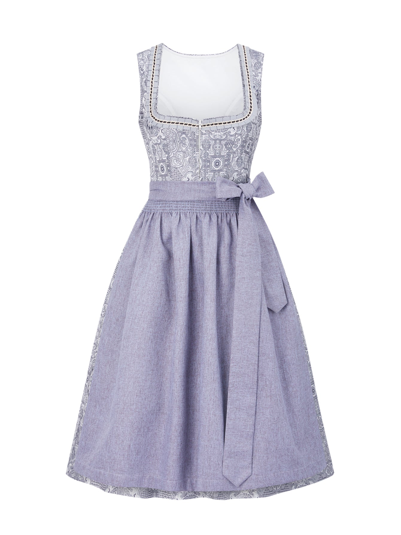 Trachten-Dirndl Annemarie | Grau | Gerader Ausschnitt
