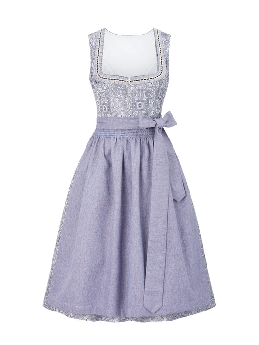Trachten-Dirndl Annemarie | Grau | Gerader Ausschnitt