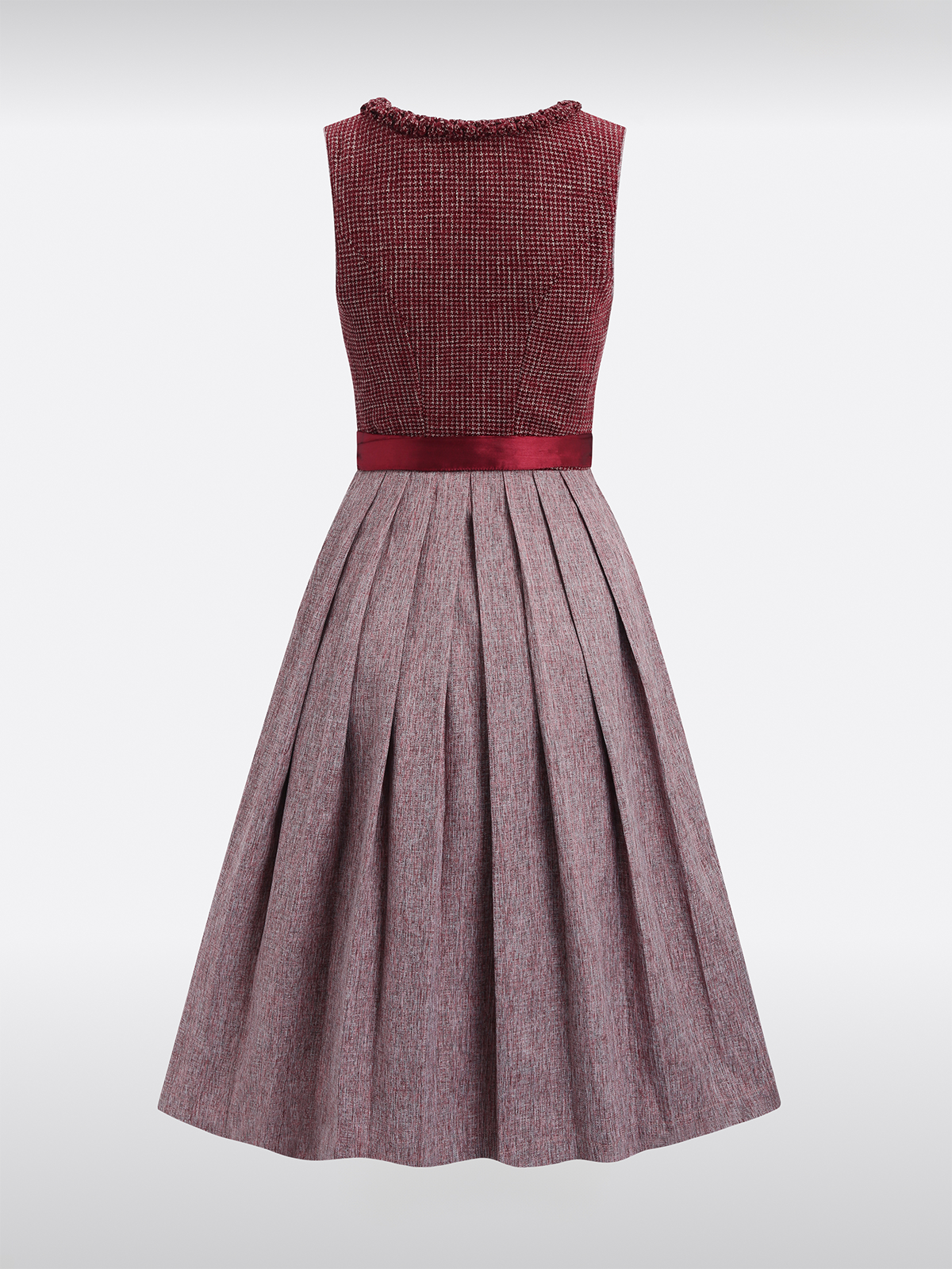 Damen Dirndl Morina in Rot – Gerader Ausschnitt