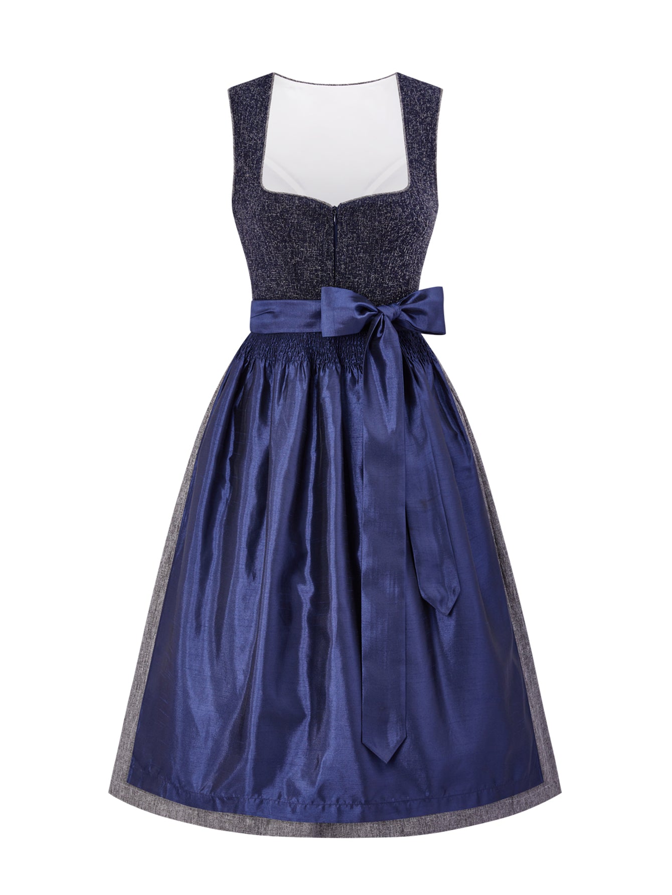 Dirndl Mare in Blau mit Herz-Ausschnitt