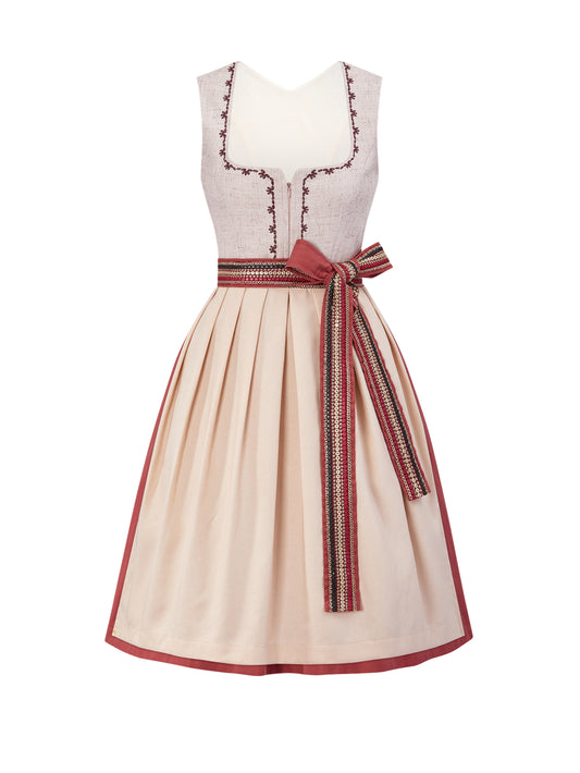 Trachten-Dirndl Thoma | Rosa | Gerader Ausschnitt