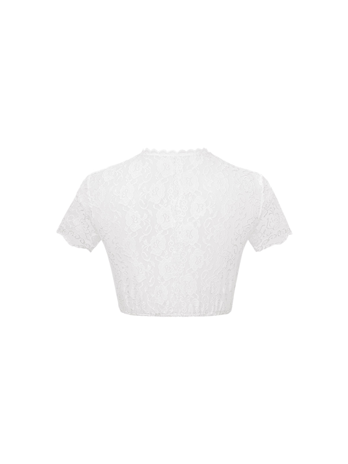 Bluse zum Dirndl Paulina | Weiß | Rundhals