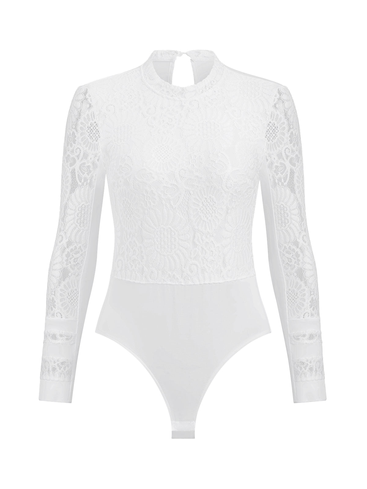 Alena – Femininer Spitzenbody in Weiß