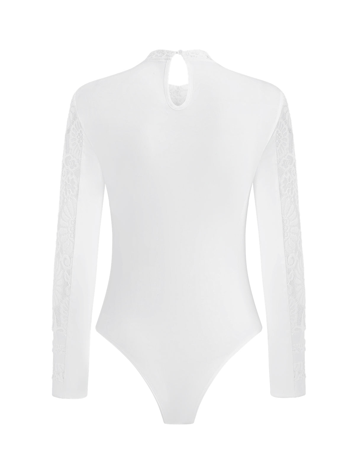 Alena – Femininer Spitzenbody in Weiß
