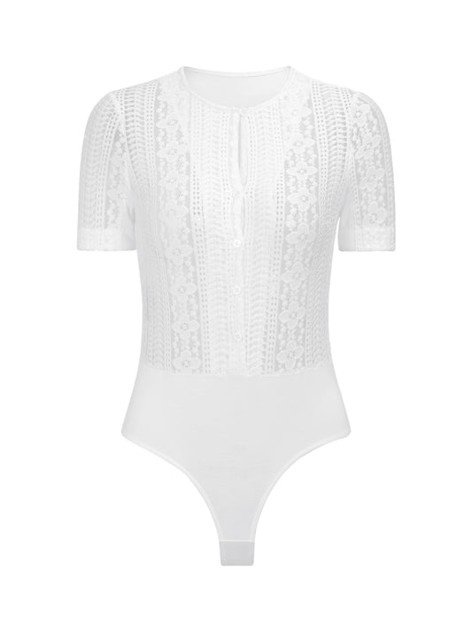 Damen Body Zissi | Rundhals | Weiß