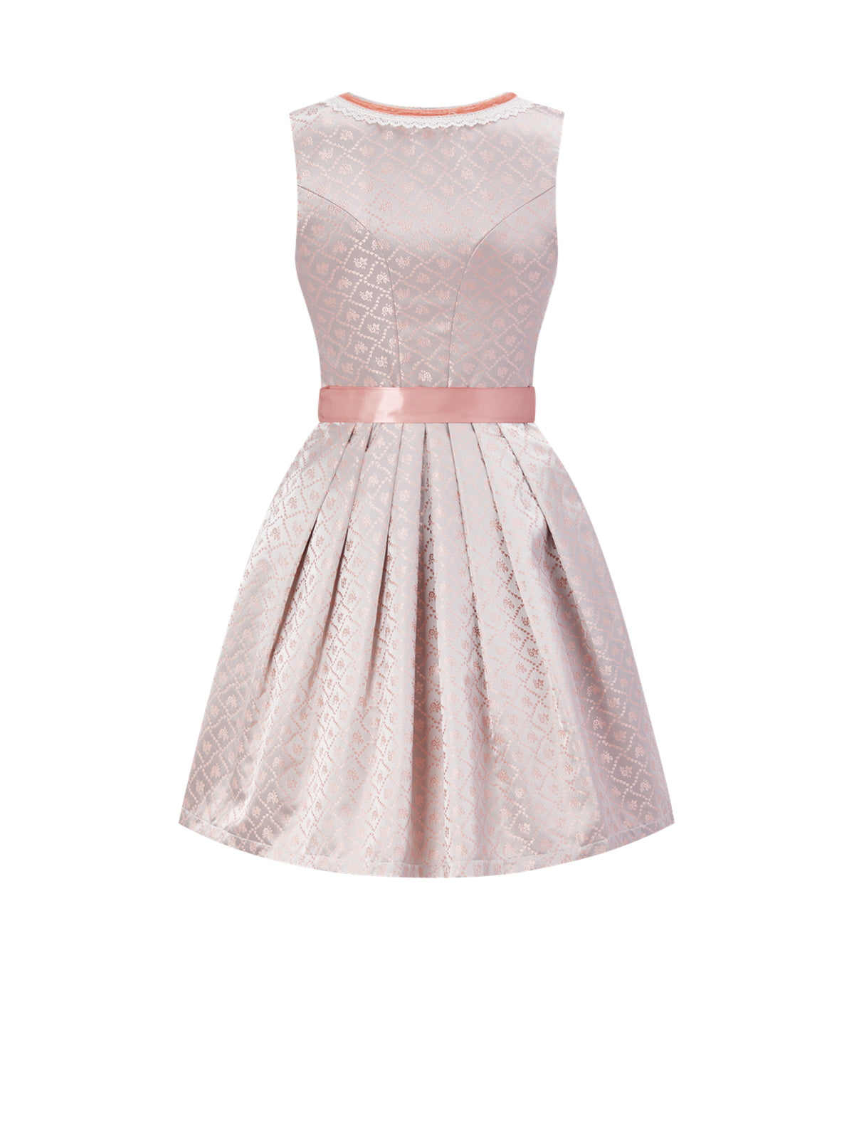 Dirndl Biania in Rosa mit Herz-Ausschnitt