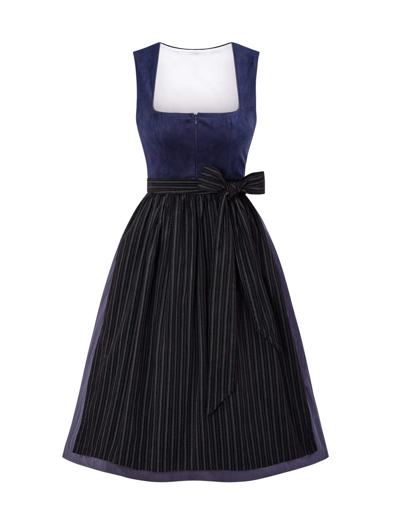 Yuna | Traditionelles Dirndl | Blau | Gerader Ausschnitt