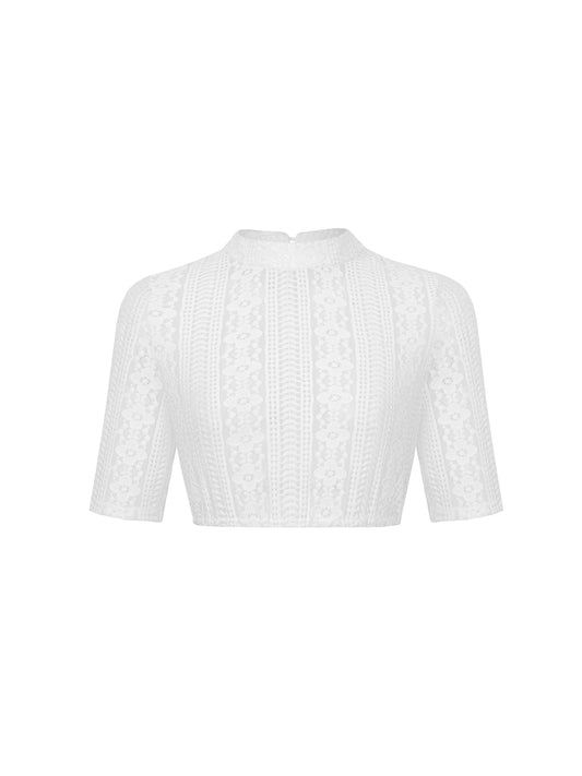 Andora – Elegante Trachtenbluse mit Halbarm