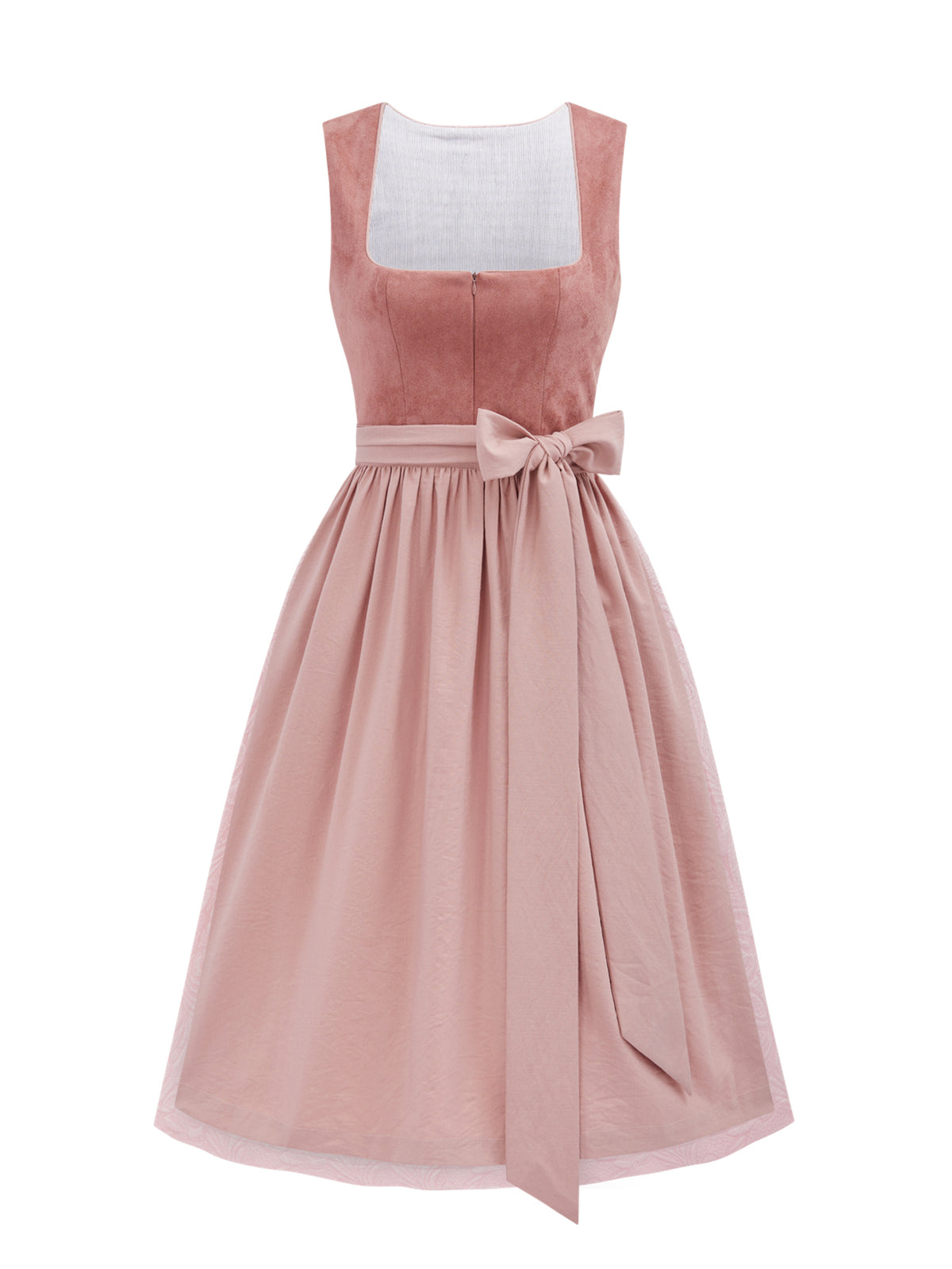 Aurelia | Traditionelles Dirndl | Rosa | Gerader Ausschnitt