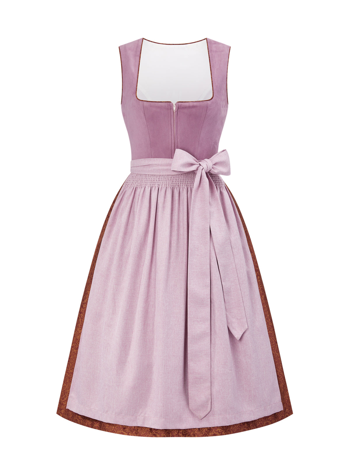 Tally | Traditionelles Dirndl | Lila | Gerader Ausschnitt